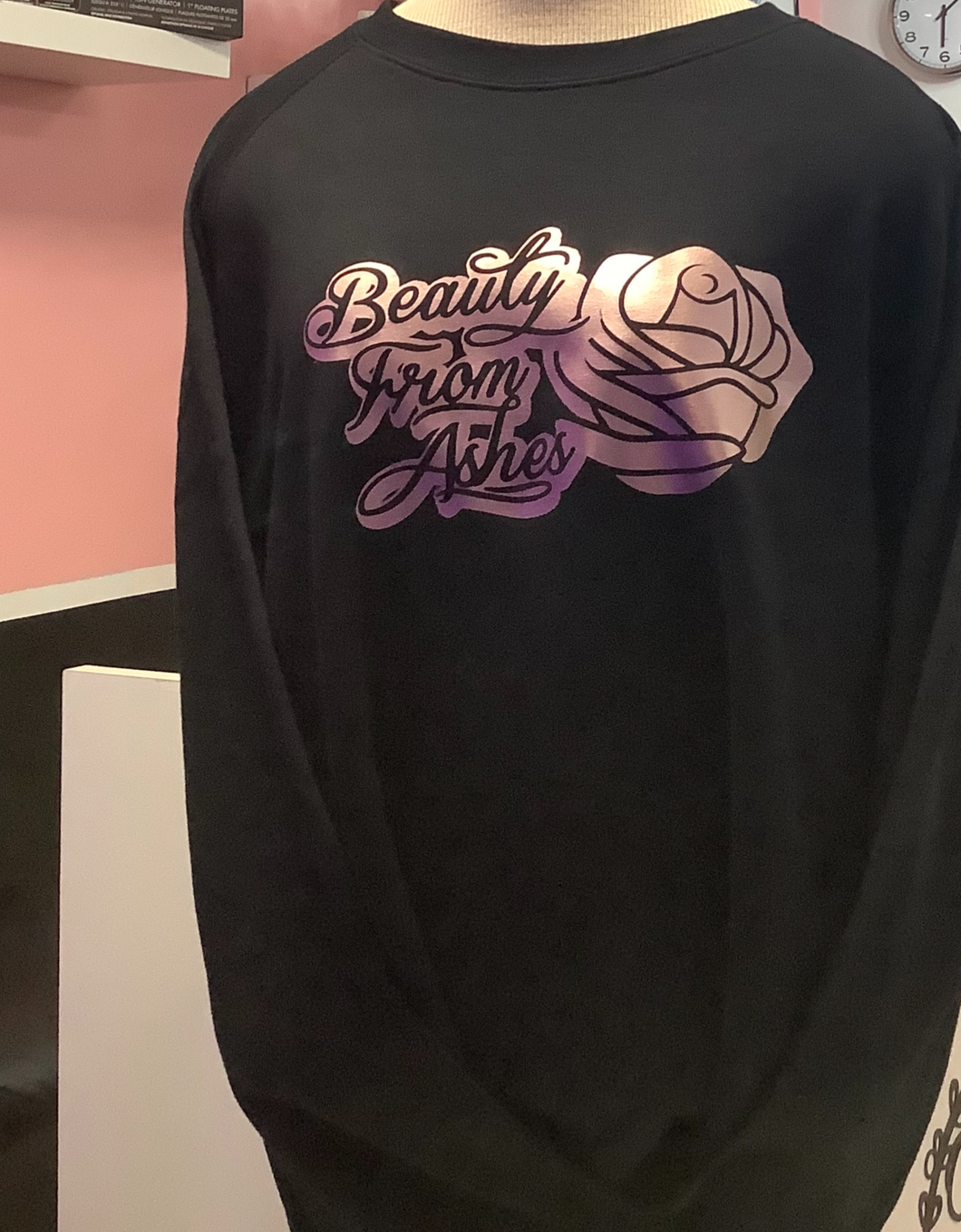 Beauty from Ashes Black Pullover Sweater